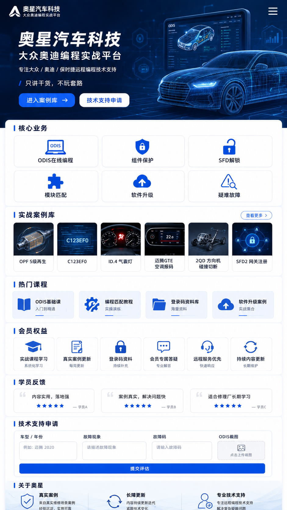 奥星汽车科技平台视觉参考